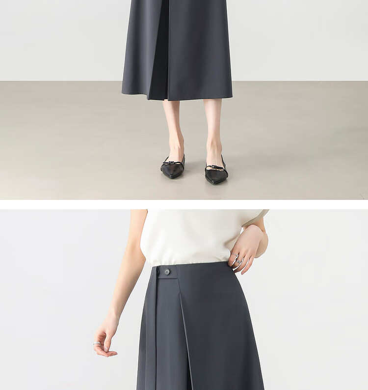 Sentubila Urban Commuter Skirt for Women, Summer Fashion A-Line High-Waisted Slimming Skirt, Apricot Color, XL Size 12