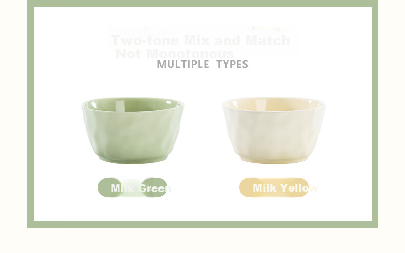 KANGQIN Cream-Colored Bowl And Plate Set, Home Use Underglaze Color High-Value Housewarming Tableware, 4-Person Dining Upgrade Gift Box for Mid-Autumn Festival 7