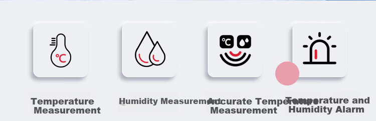 DELIXI ELECTRIC Industrial-Grade Indoor Temperature And Humidity Meter, Large Screen Electronic High-Precision Wall-Mounted Temperature And Humidity Display, Ultra-Temperature Alarm 2