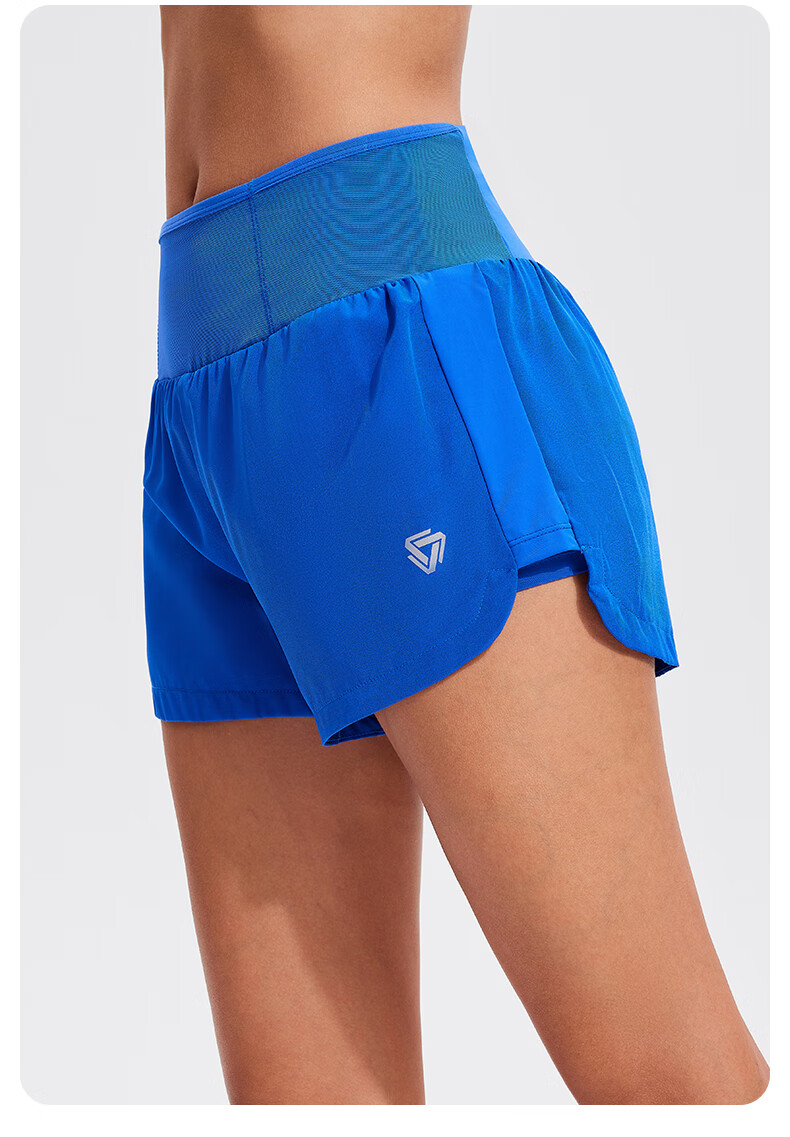Cosleaf Women's Professional Running Shorts for Marathon, High-Waisted Tummy Control Shorts with Pockets, Slimming Yoga Fitness Pants 20