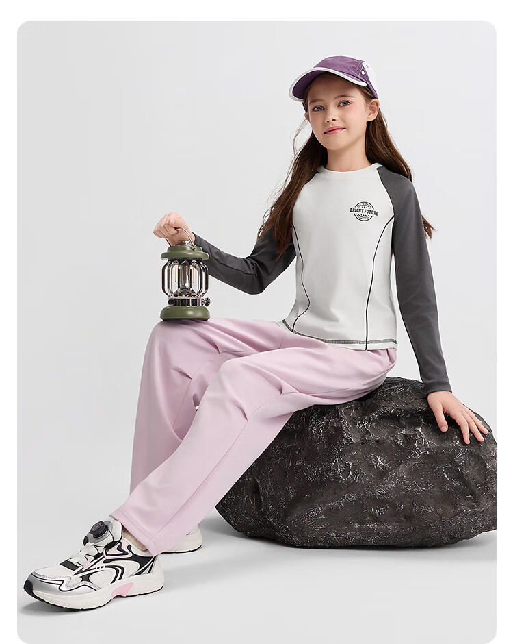 BALABALA Balaone Girls' Long Pants, Children's Trousers, Autumn Moisture-Wicking Paratrooper Pants, 208325108007 4