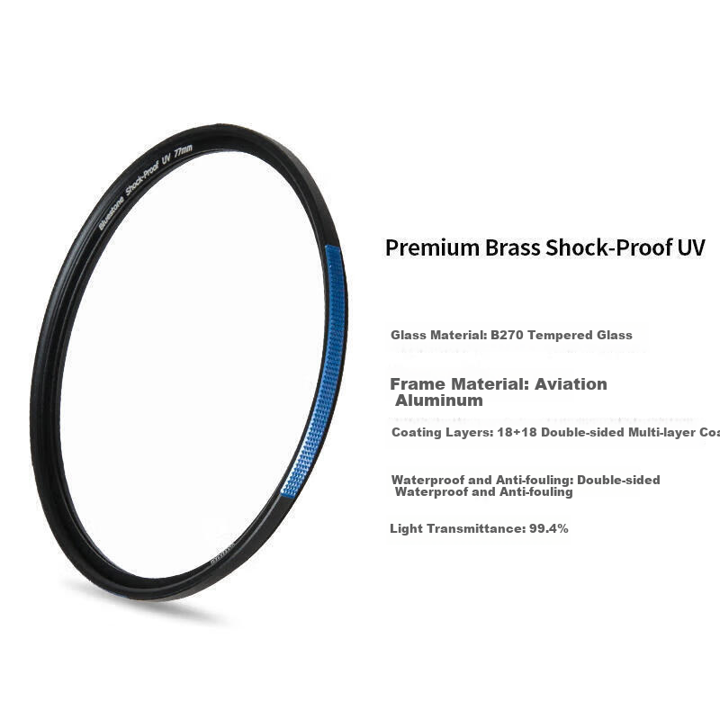 UV-фильтр Haida Bluestone Anti-Drop, 55мм, защитный, Nano Multi-Layer, для DSLR/беззеркальных камер Canon, Nikon, Sony
