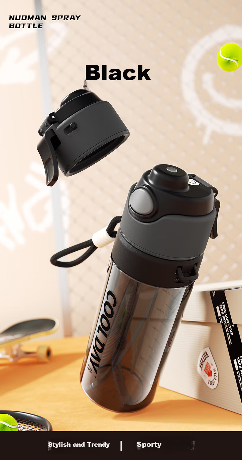 Fuquan Spray Water Cup for Children And Middle School Students, Specialized Sports Water Bottle for School Use, Summer Edition with Scale And Straw 7