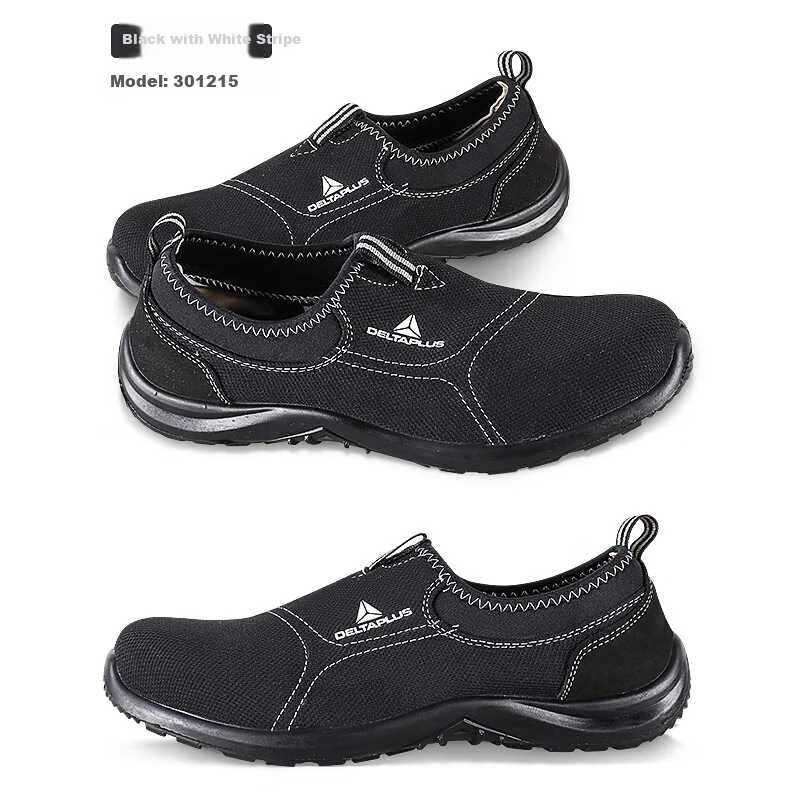DELTA PLUS Safety Shoes for Men, Summer Breathable Anti-Odor Anti-Static Puncture-Resistant Steel Toe Non-Slip Wear-Resistant 301216 Size 44 11