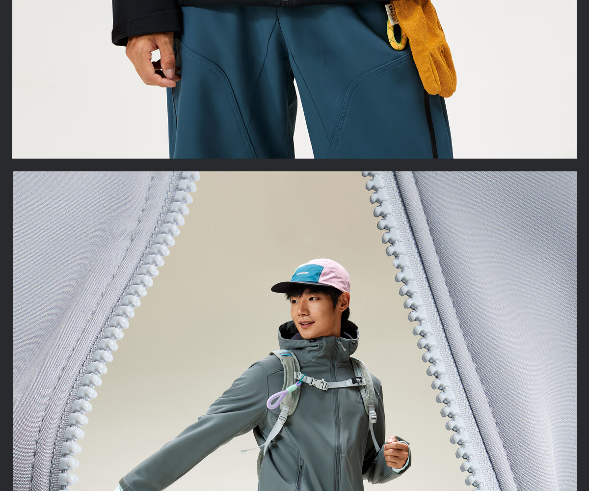 CAMEL Autumn Winter Outdoor Water-Repellent Functional Softshell Jacket Women Waterproof Warm Fleece Hiking Coat Couple Style M15CA6V069 2
