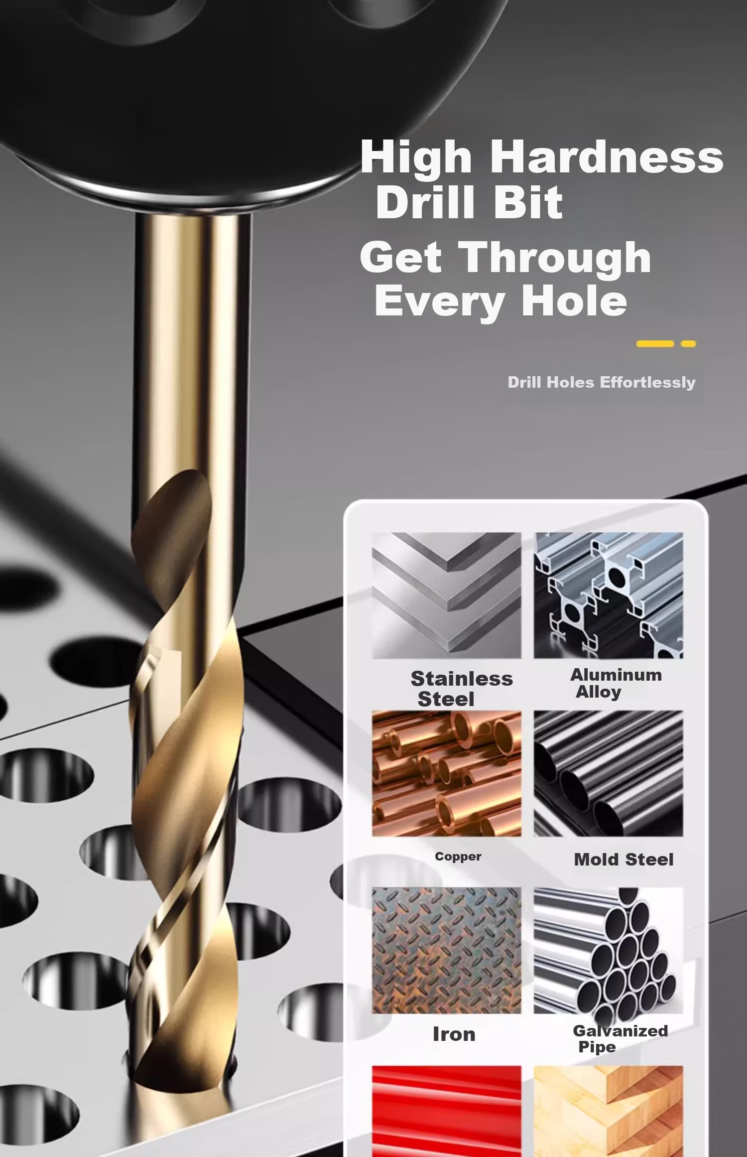 LiDiao Twist Drill High-Hardness Drill Bit for Iron Steel And Stainless Steel, Straight Shank Twist Drill Bit Set for Drilling Steel And Iro 3