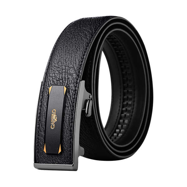 CARTELO Men's Genuine Leather Belt Automatic Buckle First Layer Cowhide Casual Gift for Boyfriend