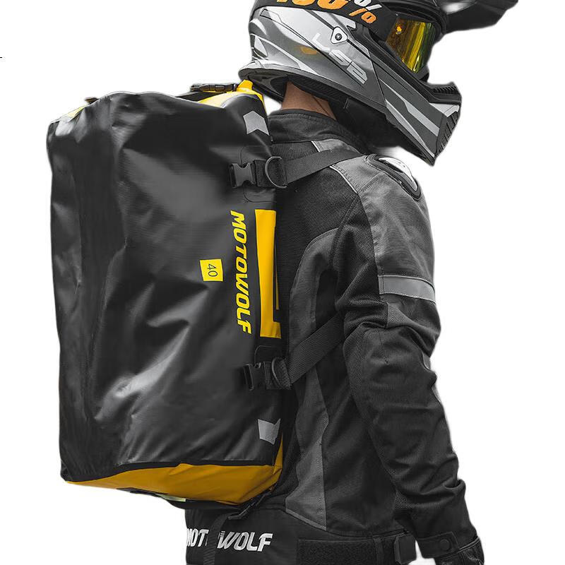 Мотоциклетная сумка MOTOWOLF, водонепроницаемая, для хвоста, для поездок, 40 л, зеленый хаки