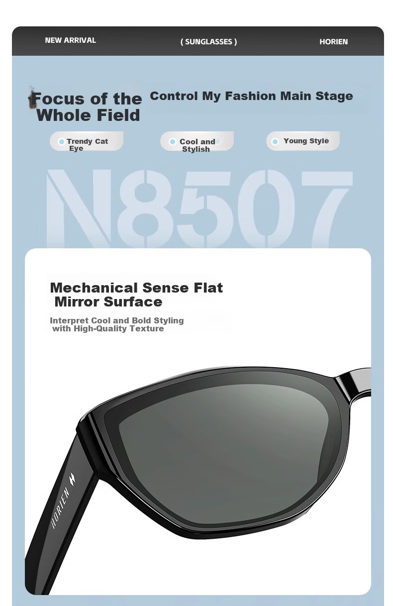 HORIEN Sunglasses for Men And Women, UV Protection Sunglasses, Same Style As Times Teenagers, New Model N8509 for 2025 22