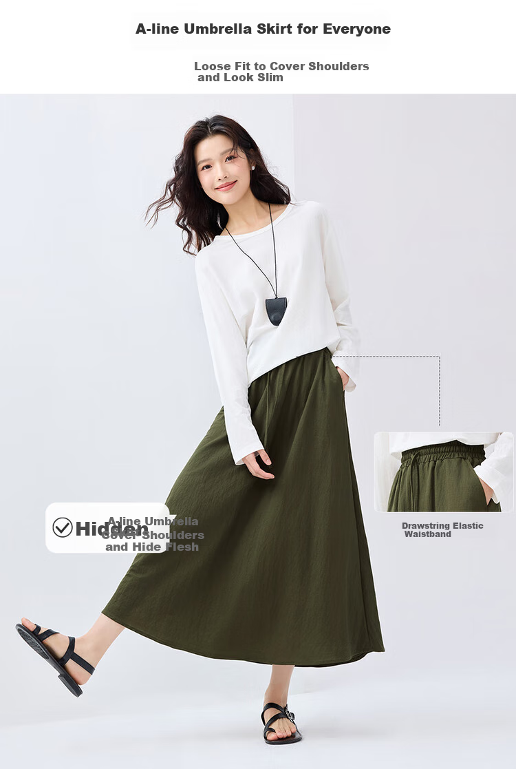 Giordano Outdoor Summer Wear, High-Tech Mosquito-Proof Drawstring Waistband Thin Skirt 05465476 8