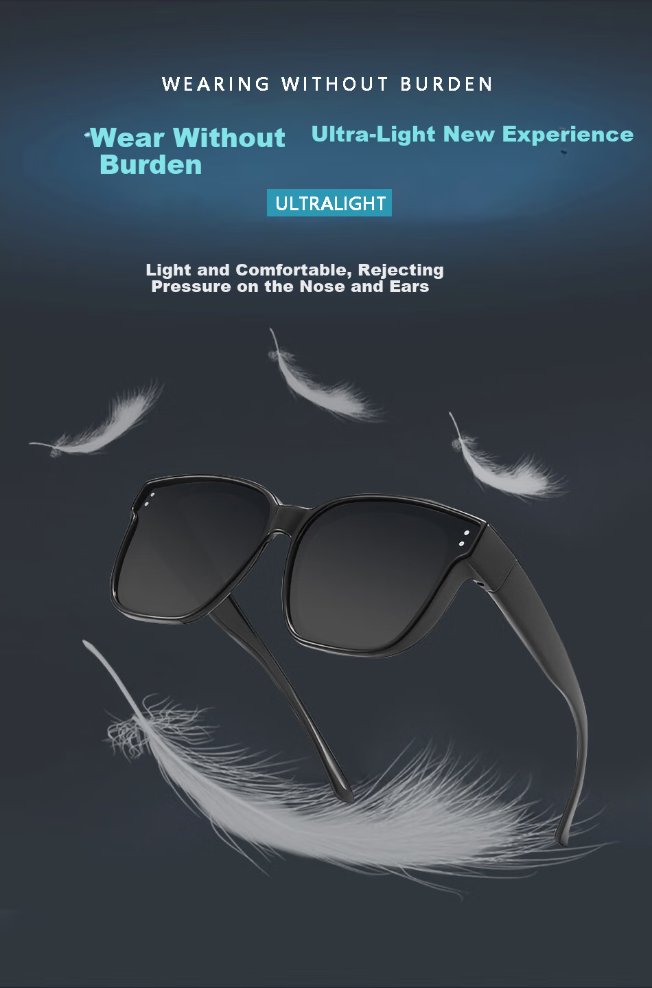 DRATRA Sunglasses Clip-On for Men And Women, Compatible with Prescription Glasses, for Driving, Fishing, And Sun Protectio 2