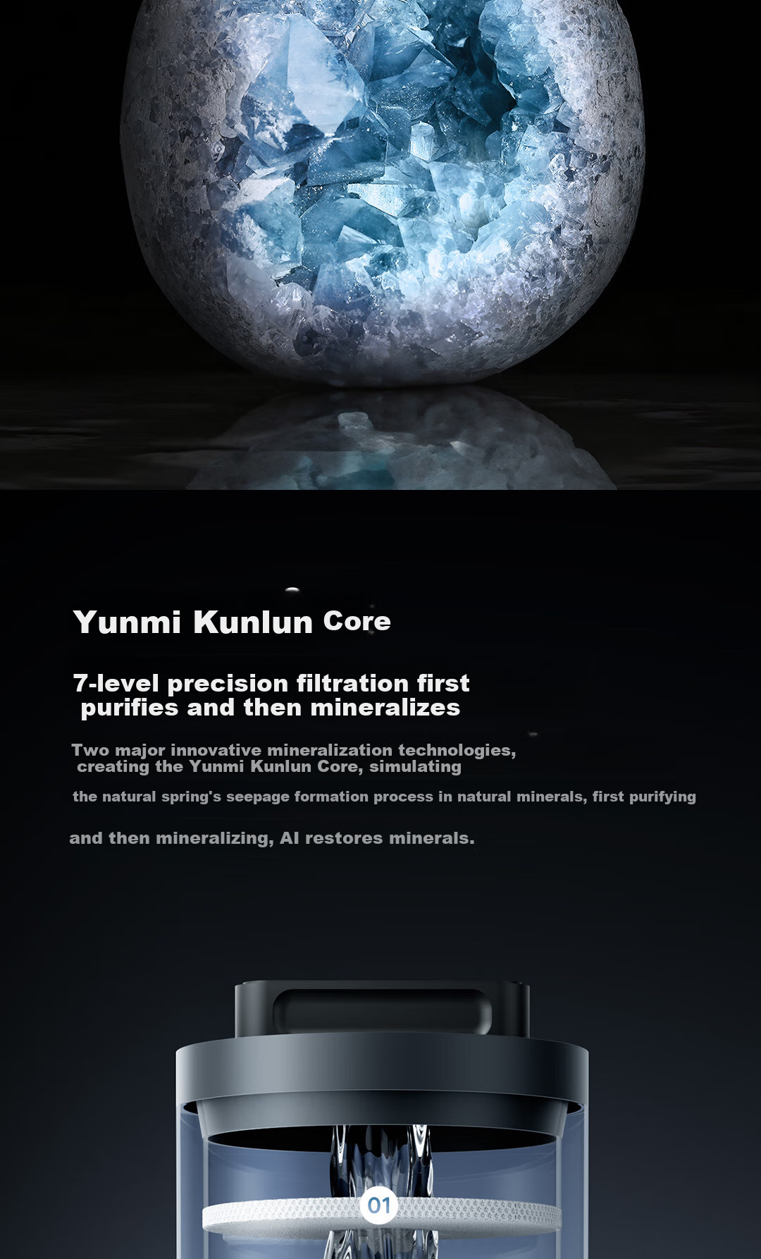 VIOMI Mineral Large Ice Cube Heating Water Purifier, Home Use Ice-Making Countertop Drinking Machine, Kunlun 4 Heating Direct Drinking All-In Machine, Desktop No-Installation MR172B-E 10