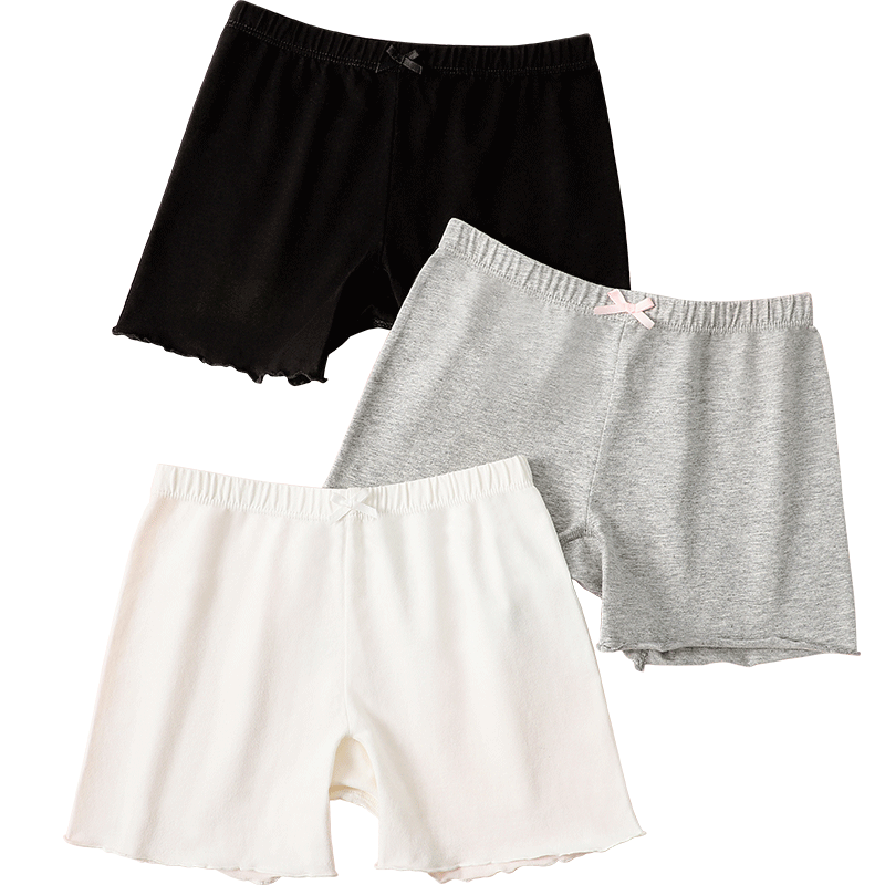 Dingguagua Girls' Anti-Exposure Safety Shorts Summer Solid Color 95% Cotton Baby Leggings Children's Boxer Briefs