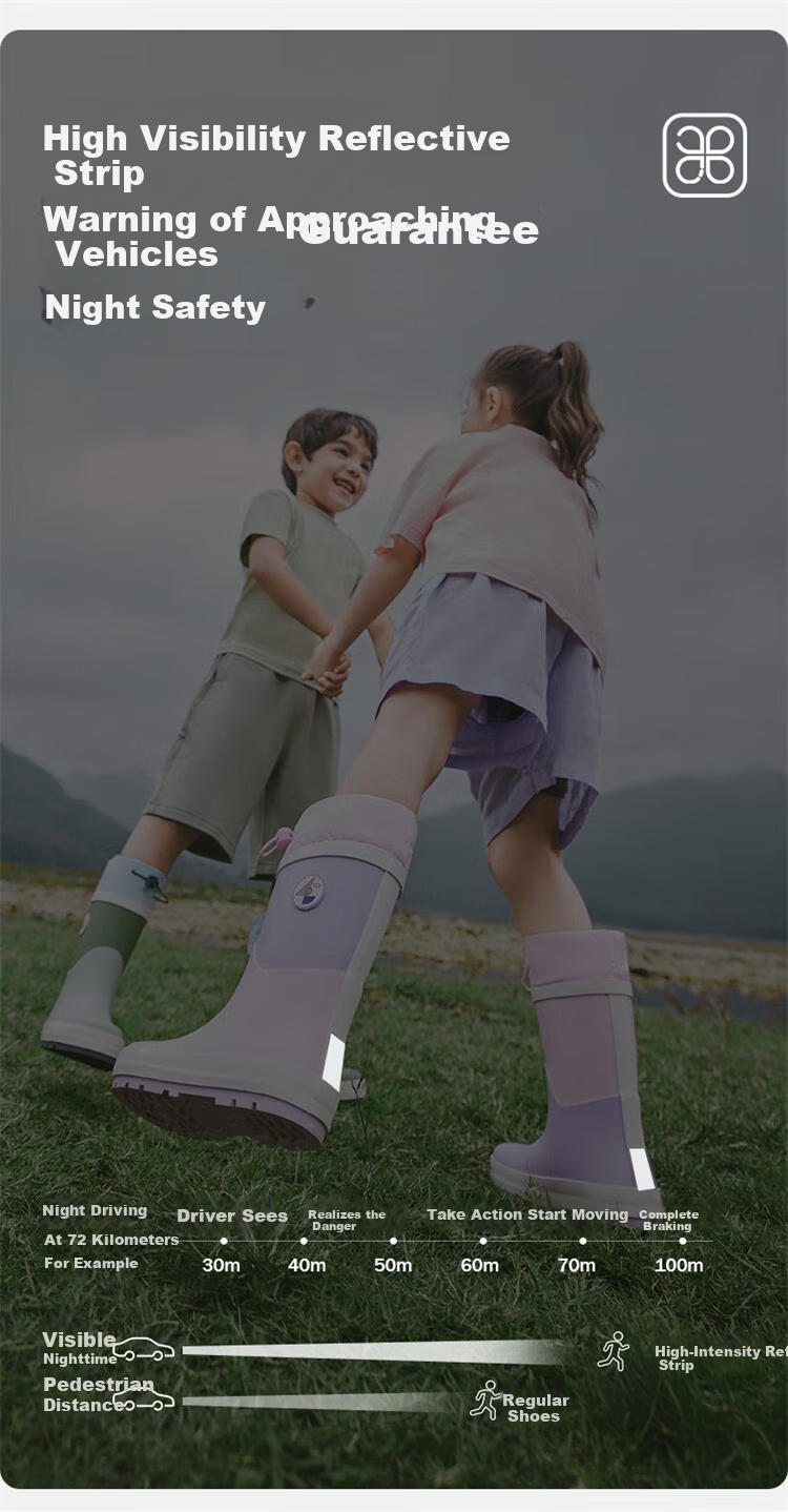 Lemonkid Children's Rain Boots, Non-Slip Water Shoes for Boys And Girls, School-Specific Rain Boots for Kids, Sequin Pink And Purple, Size 26 16