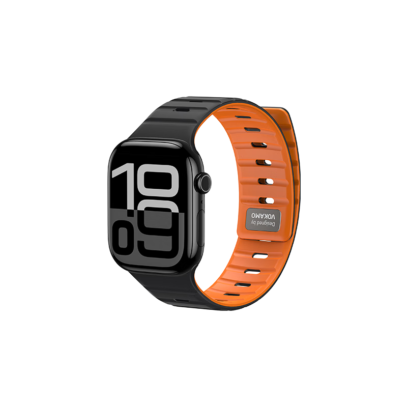 VOKAMO Minimalist Fashion Apple Watch Series 10/9/8/Ultra Magnetic Silicone Sports Band 44-49mm Unisex 2025