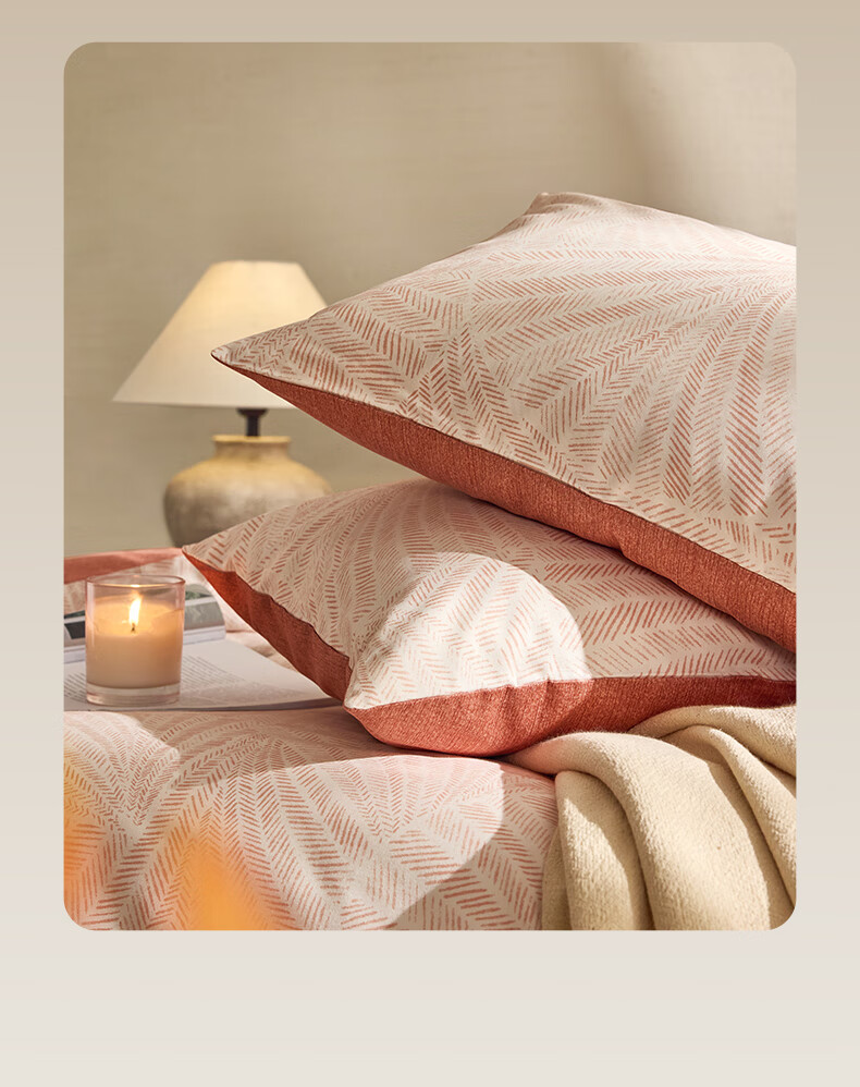 Luolai Home Textiles Cotton Thickened Brushed Three-Piece Set Winter Pure Cotton Duvet Cover Bed Sheet Coffee Color 150*215cm 2