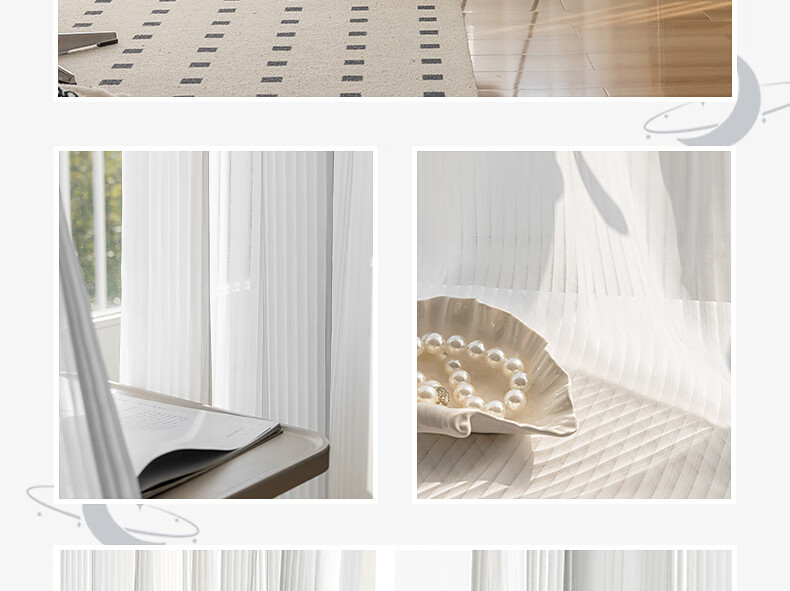 Mercury Home Textiles Translucent Privacy Balcony Curtain Venetian Blinds Perforated Style 300cm Width × 200cm Height (Single Panel) 17