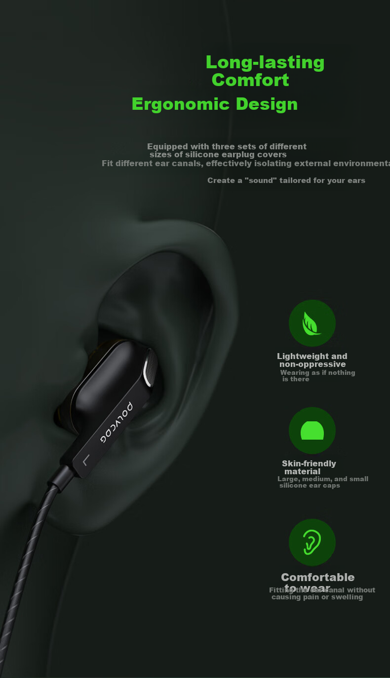 POLVCDG Wired In-Ear Gaming Headset USB Laptop Headphones Noise-Cancelling HD Call Esports Headphones for Delta Valorant PUBG 4
