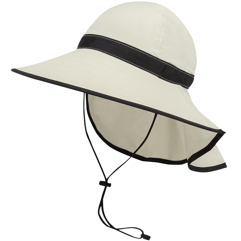 SUNDAY AFTERNOONS Women's Outdoor Wide Brim Neck Protection Beach Breathable Summer Sun Protection Hat, Off-White