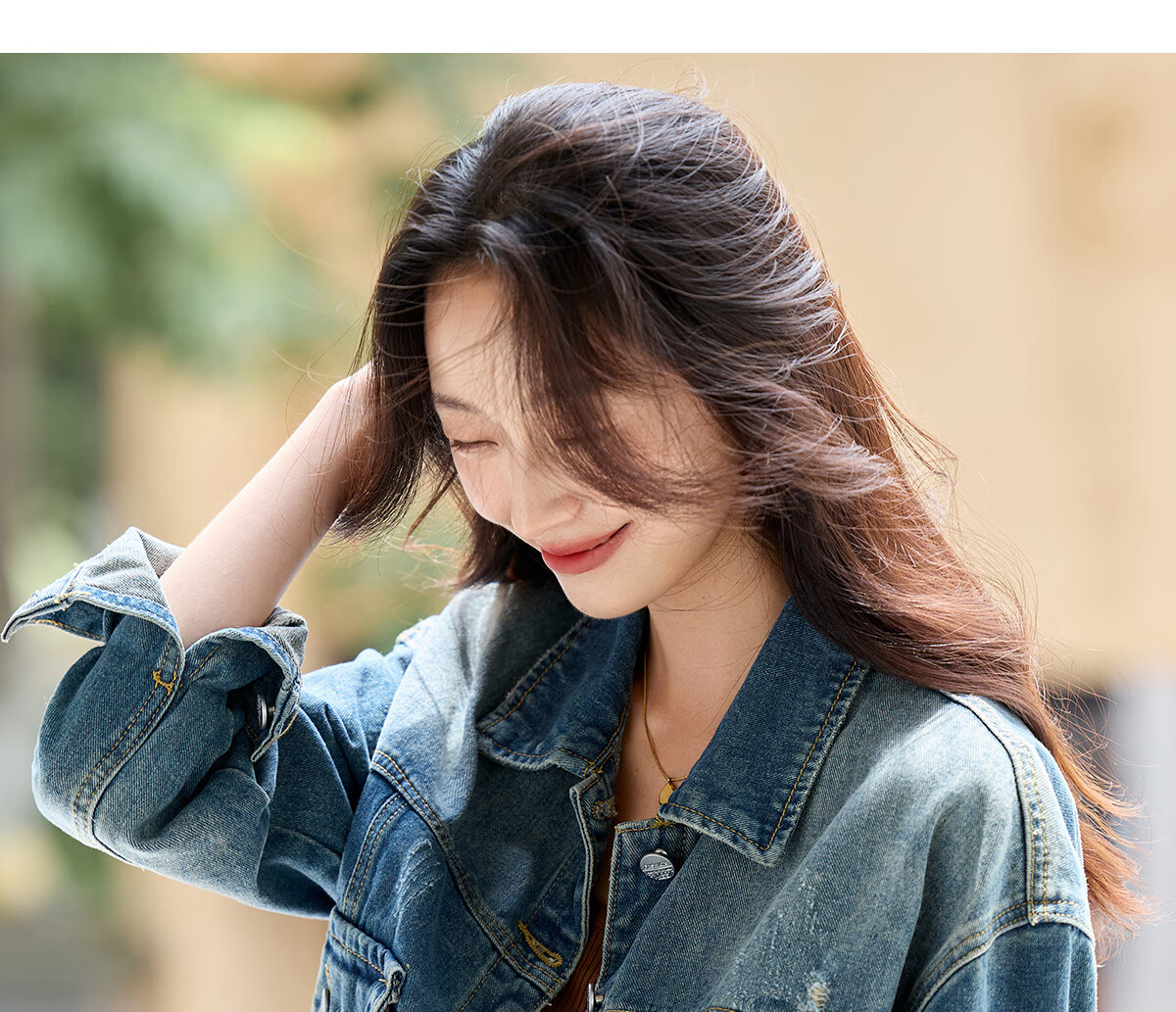 Pincai Women's Denim Jacket Trendy Retro Double Pocket Design Casual Versatile Top P53D006 31