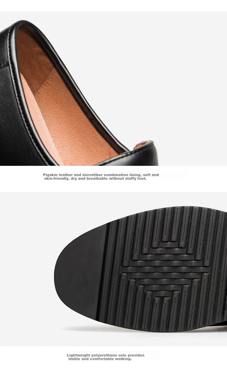 Kangnai Leather Shoes, Perforated Shoes for Men, Summer Sandals, Comfortable Casual Business Formal Dress Shoes, Hollow-Out Shoes, Glossy Breathable Men's Shoes, Black, Size 43 12