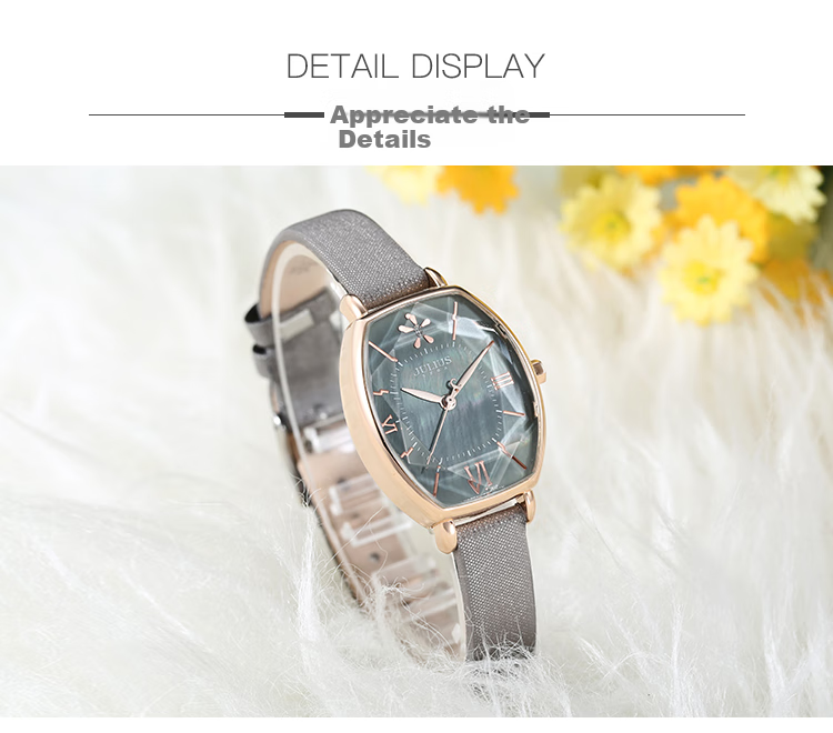Julius Watch for Women, Barrel-Shaped Vintage Elegant Versatile Quartz Waterproof Fashionable Student Ladies' Watch, Coffee Color JA-703D 7