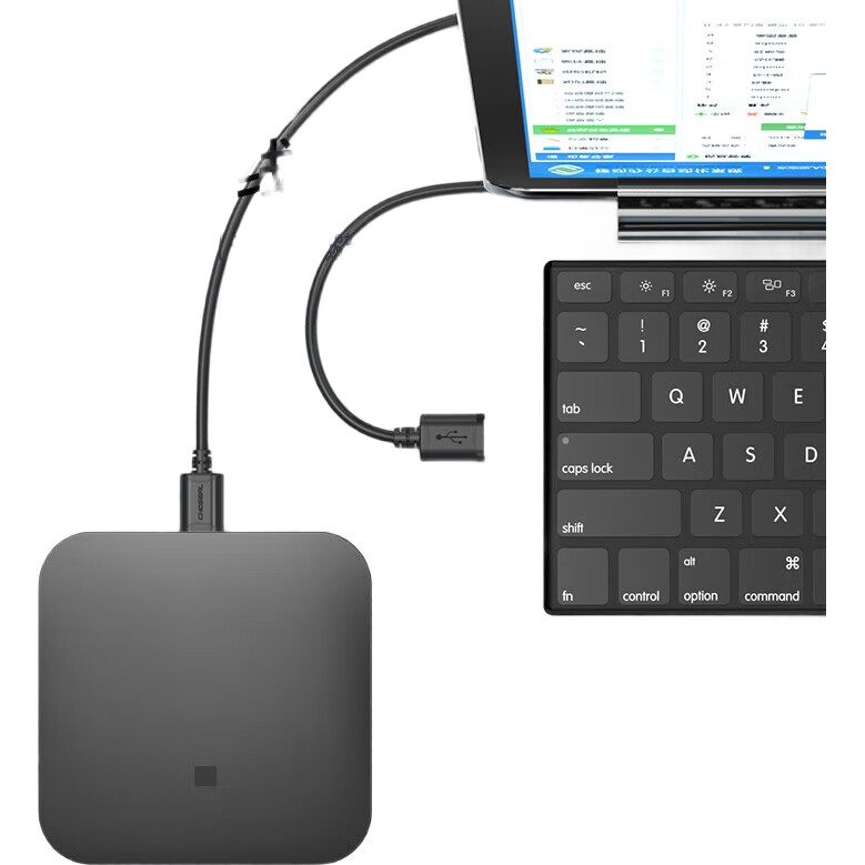 Кабель CHOSEAL QS5306A USB 2.0 Male to Male, двойной, 0.5 метра, черный