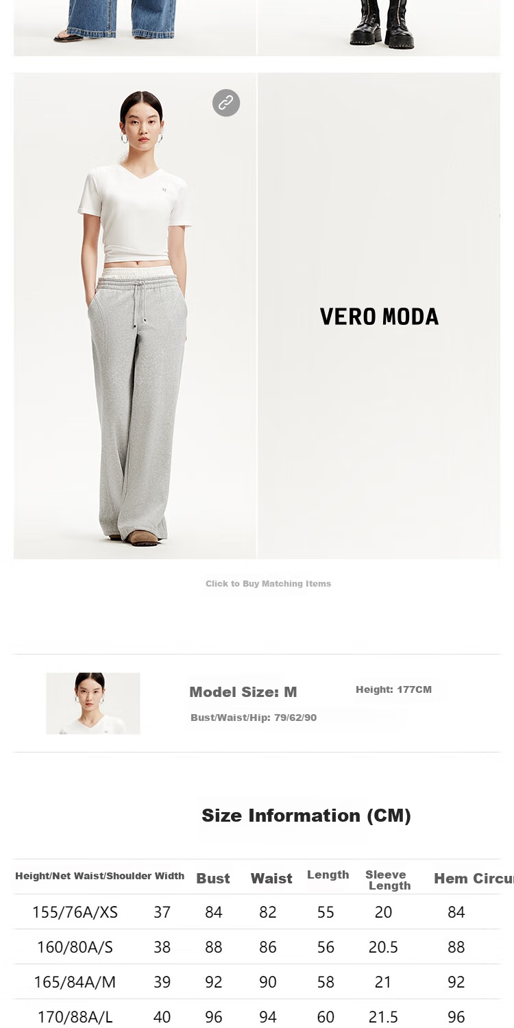 VEROMODA Women's T-Shirt, New Spring 2025 Style, Solid Color V-Neck with Letter Print, Basic T-Shirt, Comfortable And Versatile 5