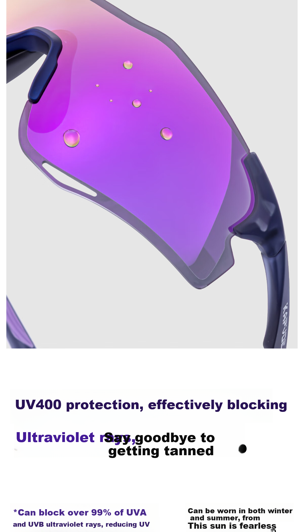 KAPVOE Leopard Color-Changing Running Glasses, Marathon-Specific Outdoor Sports, Anti-Glare, Windproof Sunglasses, Unisex 7