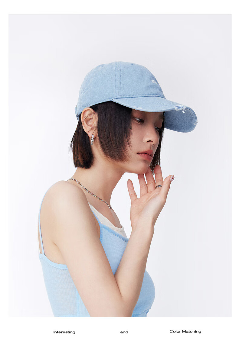 FANCET Baseball Cap for Women, Face-Slimming Sports Cap, Washed Distressed Hat with Soft Top, Pure Cotton Wide Brim Deep Duck Tongue Cap 6