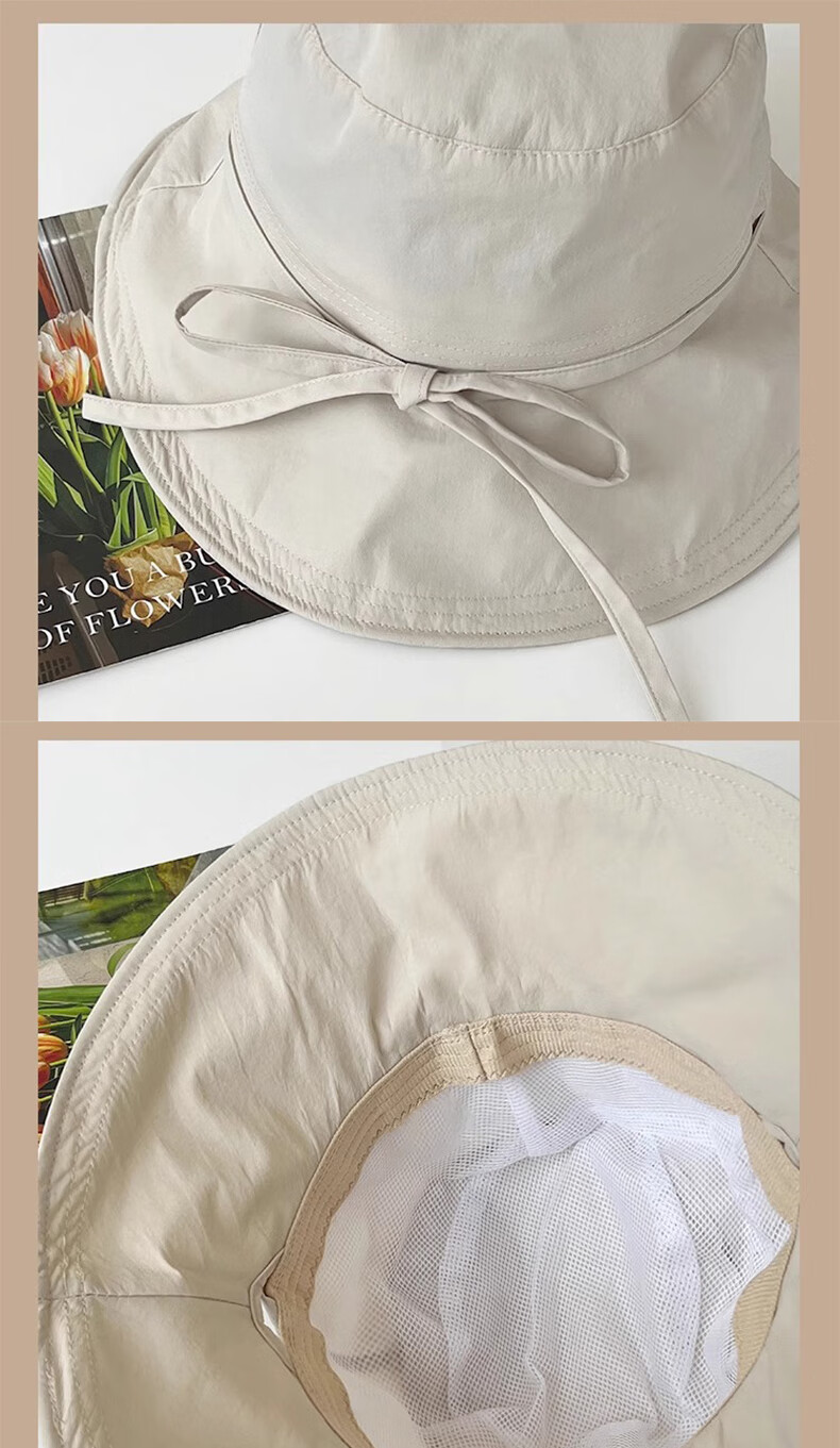 MMOPTOP Women's Straw Hat, Lightweight Summer Style, Quick-Drying Wide Brim Sun Hat for Cycling, Windproof, Outdoor UV Protection Sun Hat 9