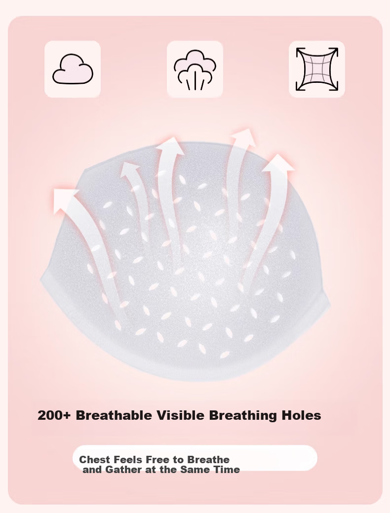 LangSha Women's Wireless Bra, Enhances Small Breasts, Pushes Up, Lifts, Reduces Side Bulge, Prevents Sagging, Sexy Lace Trim Brassiere 6