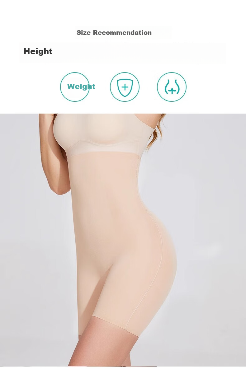 Caramella Tummy Control Shaping Suspender Shorts, Butt-Lifting Waist-Cinching Seamless High-Waist Slimming Body-Shaping Underwear for Women, Black S 17