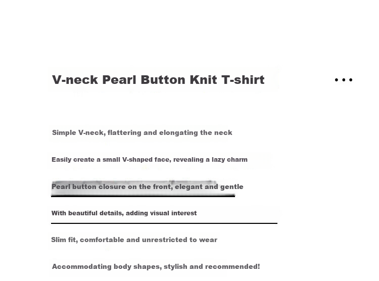 Sentubila Gentle V-Neck Pearl Button Short-Sleeve T-Shirt for Women, Summer Slimming Niche Design Top, Apricot Color, Size S 2