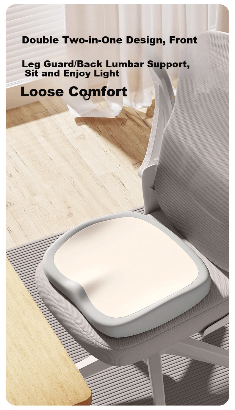 Howtreats Chair Cushion, Office Lumbar Support Pad, Long-Sitting Aid, Ergonomic Seat Cushion for Workstation, Anti-Bottom Pain Pad 3