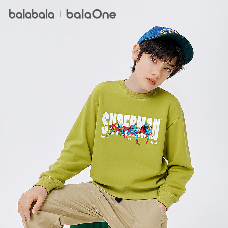 BALABALA DC Superman BalaOne Boys' Fleece Lined Sweatshirt Kids Winter 2025 Top 208425121102