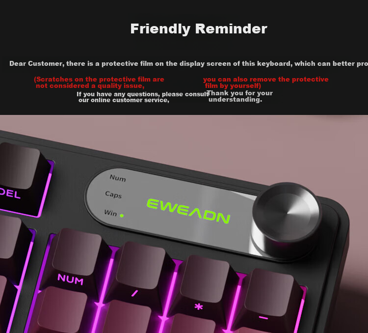 EWEADN V102 Ultra Wireless Keyboard And Mouse Set, Bluetooth Wired Three-Mode with Screen, Mechanical Feel Silent Office Membrane Keyboard, 99 Keys, Compatible with Computers, IPad, Laptops And Tablets 1