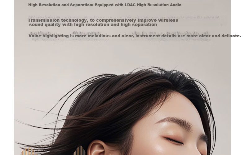 IKF EarClip Bluetooth Headphones, Clip-On True Wireless Open-Ear Headphones, Bone Conduction LDAC High-Resolution Music, Suitable for Students And Sports, Compatible with Apple And Huawei, Elegant Black 10