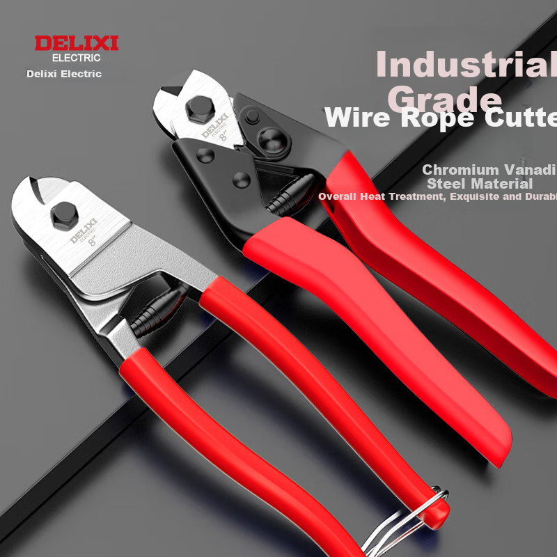 DELIXI ELECTRIC Wire Rope Cutter, Multi-Functional Wire Cutting Pliers, Industrial-Grade Wire Cutter for Steel And Iron Wires, Forged Steel Wire Rope Cutter