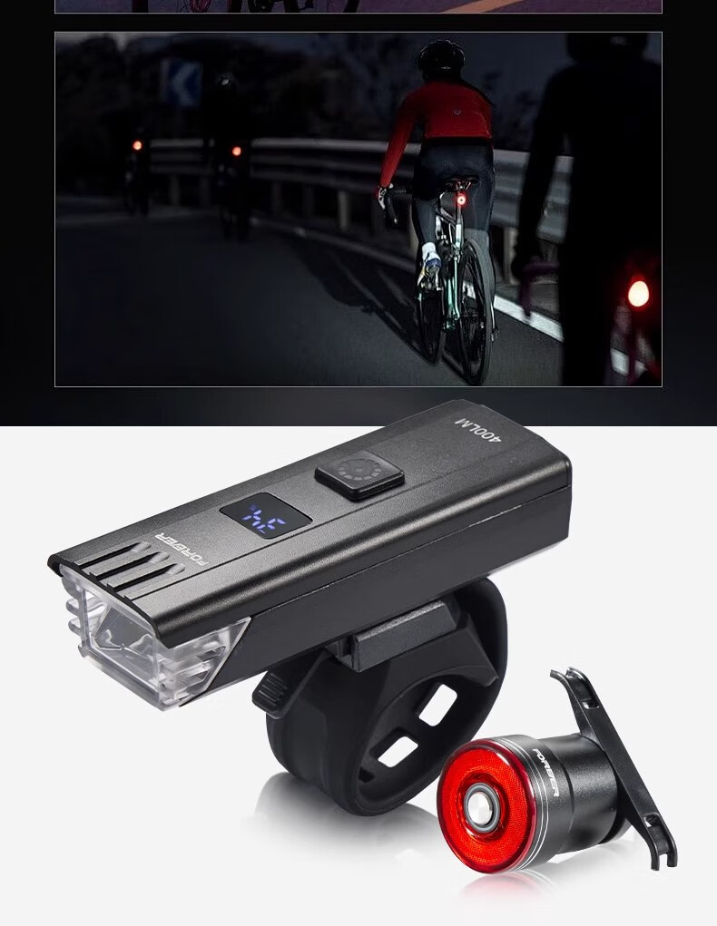 Forever Bicycle Night Riding Front Light Mountain Bike Riding Headlight Road Bike Night Light Super Bright Strong Light Digital Display Model 3