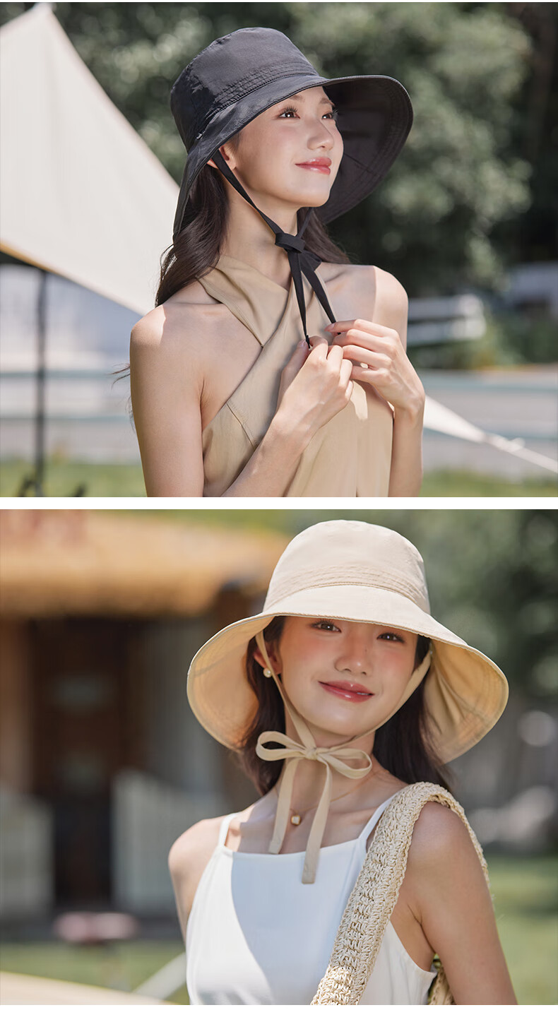 MMOPTOP Women's Straw Hat, Lightweight Summer Style, Quick-Drying Wide Brim Sun Hat for Cycling, Windproof, Outdoor UV Protection Sun Hat 11