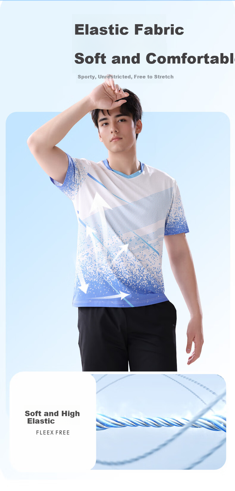 Fandimu Badminton Outfit for Men And Women, Sports Set for Fitness, Running, Track And Field Training, Seagull Short-Sleeve Two-Piece Set for Men 2XL 1