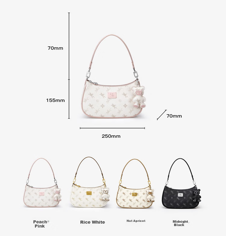 NUCELLE Pegasus Crescent Bag, 2026 Light Luxury Niche Underarm Dumpling Bag, Shoulder Crossbody Women's Bag, Valentine's Day Birthday Gift for Wome 9