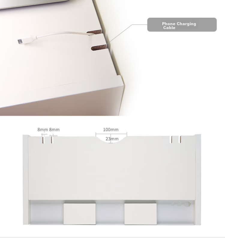 ECOLA Computer Monitor Riser Stand, Desktop Screen Double-Layer Bracket, Office Desk Organizer Shelf, Storage Rack, VT01WT, White 10