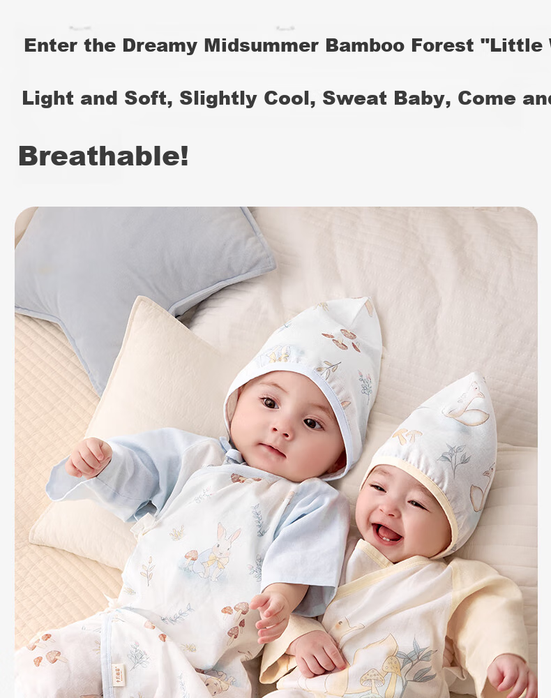 Shiyuejiejing Baby Summer Thin Gauze Romper, Unisex Infant Onesie Bodysuit 2