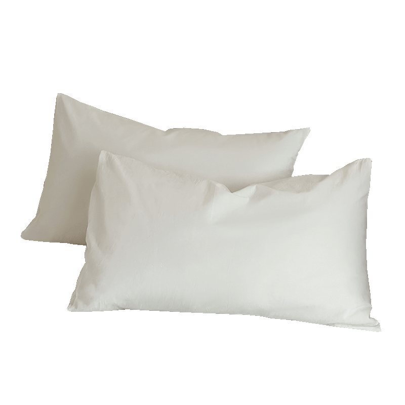 Hodo A-Type Pure Cotton Pillowcase, Machine Washable, Single Pillow Cover, Pure Cotton Pillowcase, Thickened Inner Liner, 48x74cm, Pure White, One Piece