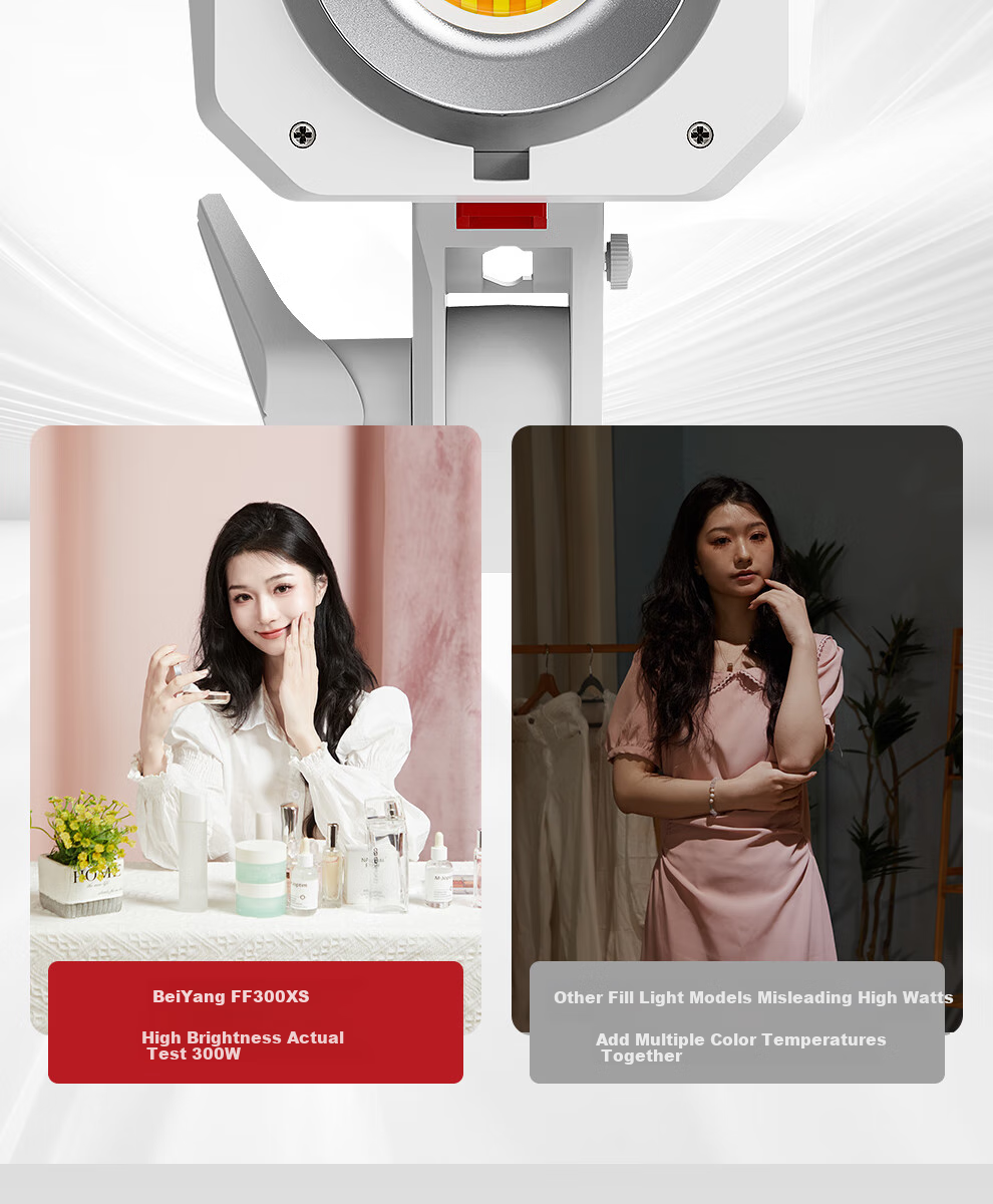 Beiyang Photography Live Streaming Fill Light, 300W Live Streaming Light, Professional Studio Soft Light, High Brightness COB Soft Box Beauty Light, Sunlight Environment Light, Deep Throw Light, Photography Light, Constant Light 9