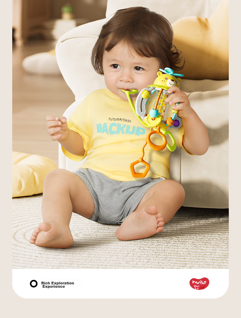 HUILE TOYS Pull-Along Toy for Children And Infants, Newborn Toys, Grasping Training, First Birthday Gift 9