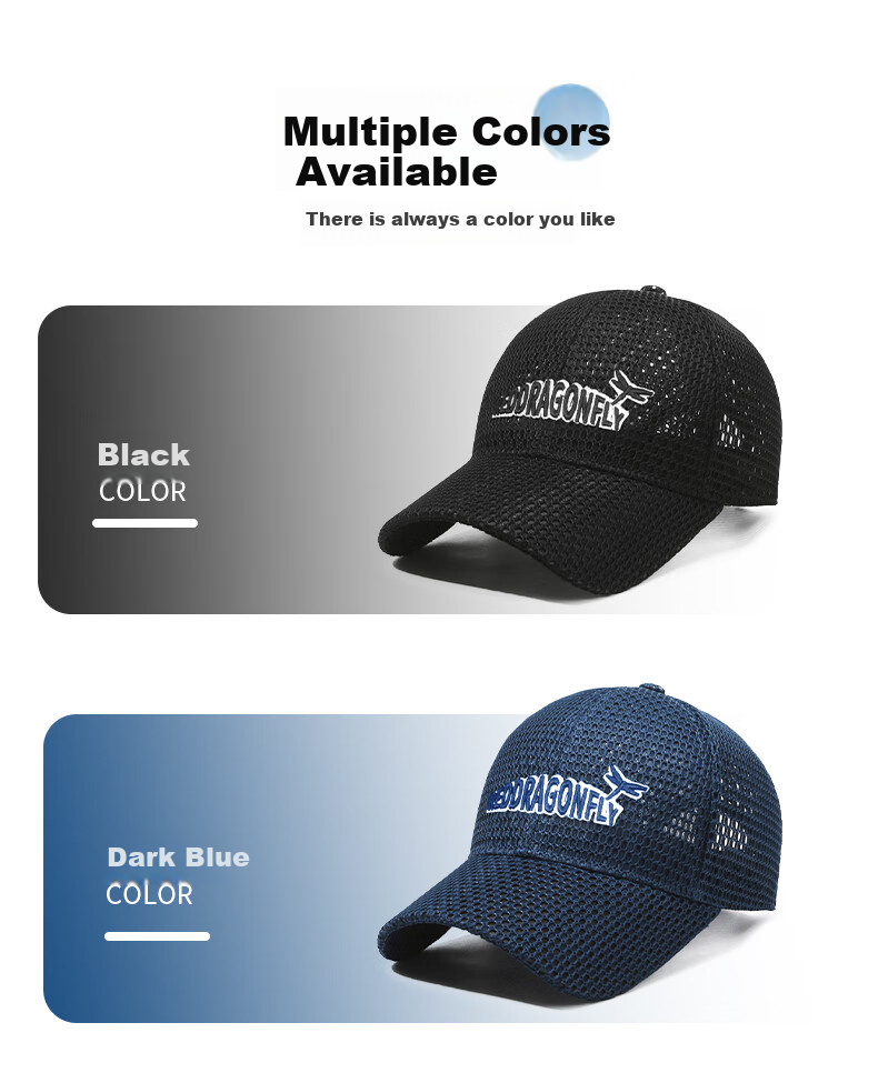 RED DRAGONFLY Hat for Men, Summer Sun Protection Baseball Cap, Outdoor Sports Quick-Dry Sun Hat, Face-Slimming Mesh Visor Cap for Wome 11