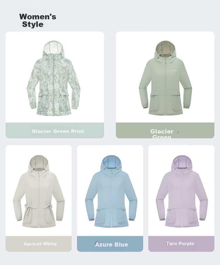 NORTHLAND Original Yarn Sun Protection Clothing UPF500+, Outdoor Women's Cooling Antibacterial Breathable Lightweight Skin Coat Jacket 40